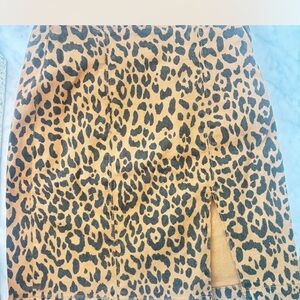 MOTHER Leopard Print Mini Skirt
